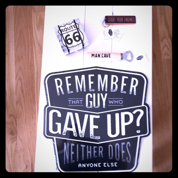 Other - 4 Piece: Mancave sign, coasters, keychain & Opener